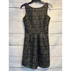 BR Black and Gold Monogram Tulip Dress Size 0